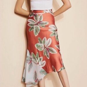 Hutch Coral Pastel Skirt Size 4 NWOT Spring Ready Feminine Chic